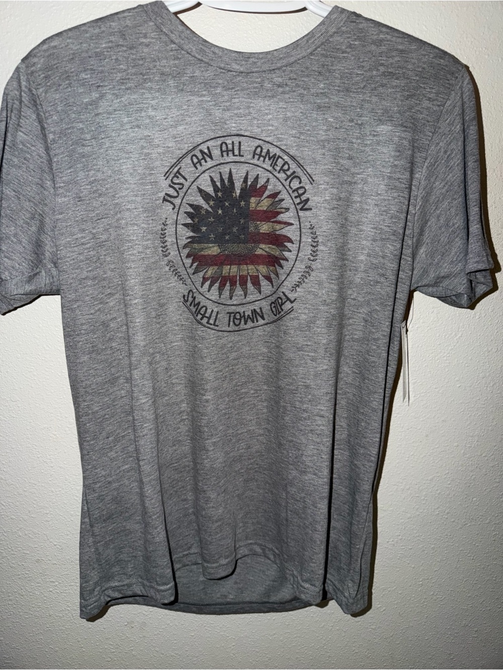 Tultex Gray Short-Sleeve Tee with American Seal Graphic